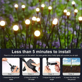 Garden Lights – New Upgraded Solar Powered Firefly Lights, Outdoor Waterproof Vibrant Decorative Lighting for Home & Garden (Warm Light)