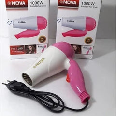 Nova Hair Dryer NV 1290 | Quick Dry Foldable Hair Dryer | Fast Heat Compact Travel Dryer