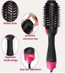 Heat Protection Hair Straightener Brush