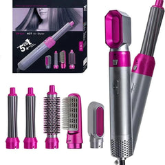 5 in 1 Hair Dryer Brush - Hair Straightener Brush - Hair Styler - Hot Air Brush - Hair Curler Curling - Hair Volumizer - One Step Hair Styling Tool for Curling, Drying, Health & Beauty Tools