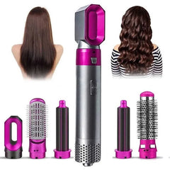 5 in 1 Hair Dryer Brush - Hair Straightener Brush - Hair Styler - Hot Air Brush - Hair Curler Curling - Hair Volumizer - One Step Hair Styling Tool for Curling, Drying, Health & Beauty Tools