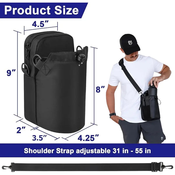 Magnetic Gym & Sports Sling Bag (Without Bottle)