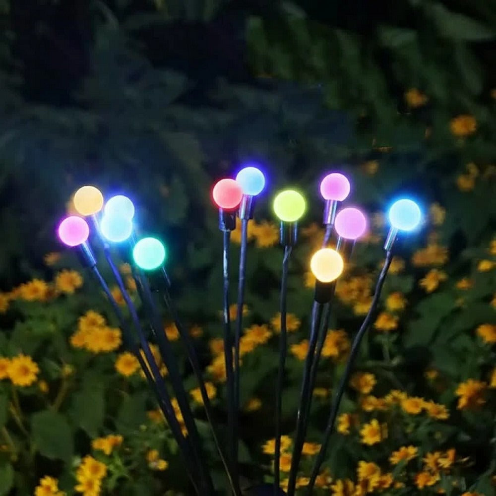 Garden Lights – New Upgraded Solar Powered Firefly Lights, Outdoor Waterproof Vibrant Decorative Lighting for Home & Garden (Warm Light)
