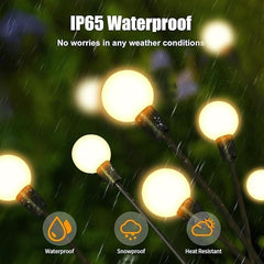 Garden Lights – New Upgraded Solar Powered Firefly Lights, Outdoor Waterproof Vibrant Decorative Lighting for Home & Garden (Warm Light)
