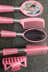 Pink 4 Piece Hair Brush Set Providing Premium Quality With Fashionable Design Comfortable Grip