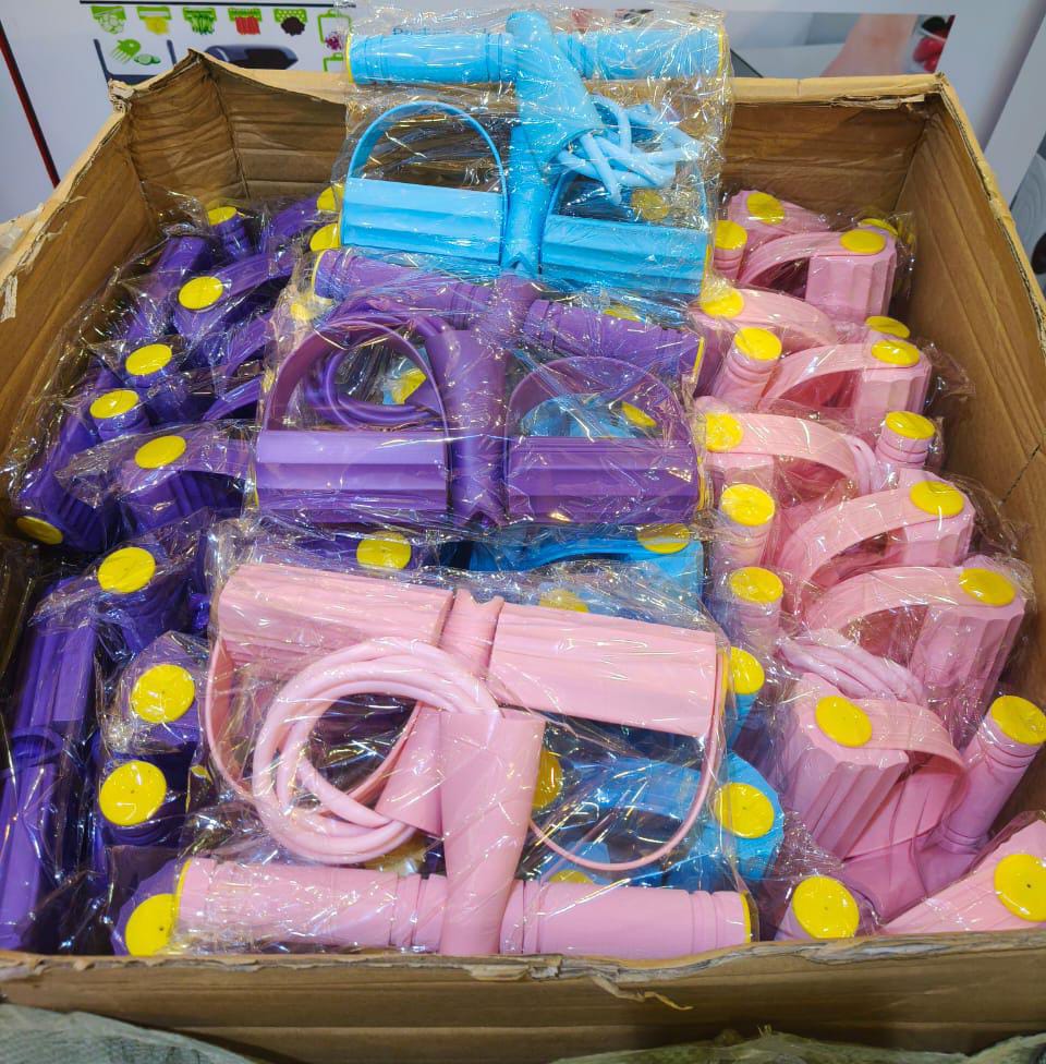 Fitness Muscle Relaxation Massager 6-Gear Adjustment Double Head Fascia Gun Electric Massage Gun