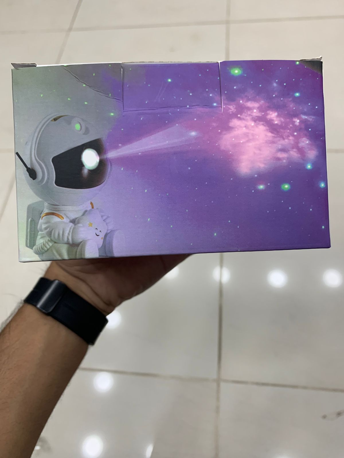 Astronaut Starry Sky Galaxy Projector Rotating Nebula Night Light with Remote Control & Timer for Kids Room & Home Decor ( random )