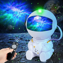 Astronaut Starry Sky Galaxy Projector Rotating Nebula Night Light with Remote Control & Timer for Kids Room & Home Decor ( random )