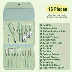 Professional Manicure Pedicure Kit 16 Pcs Set Premium Good Quality